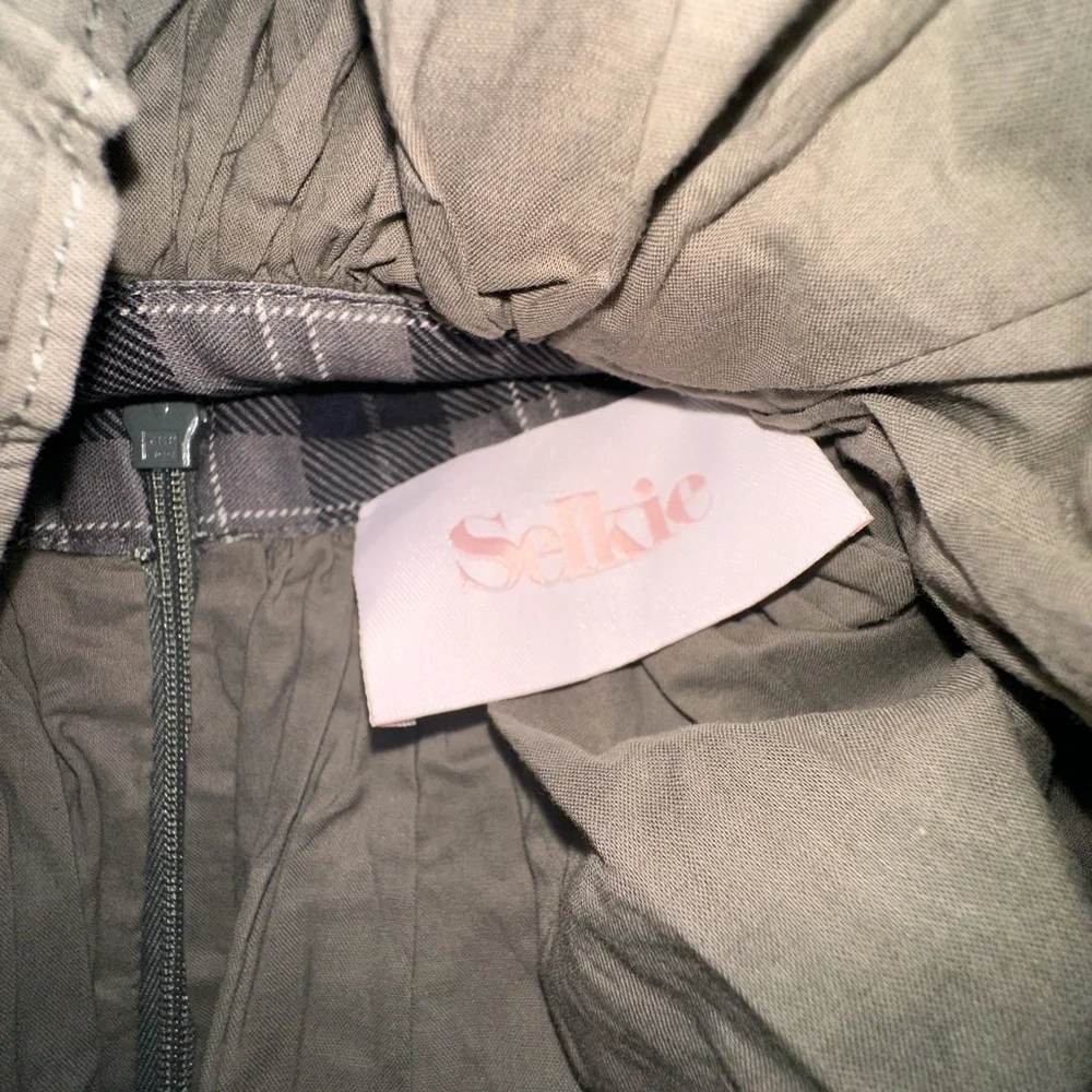 Selkie Cotton Plaid Ruffle Pleated Granger Mini Skirt - Picture 11 of 16